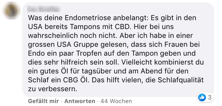 Erfahrungsbericht CBD bei Endometriose
