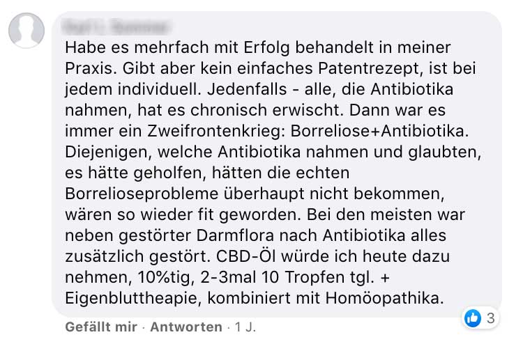 Erfahrungsbericht CBD bei Borreliose