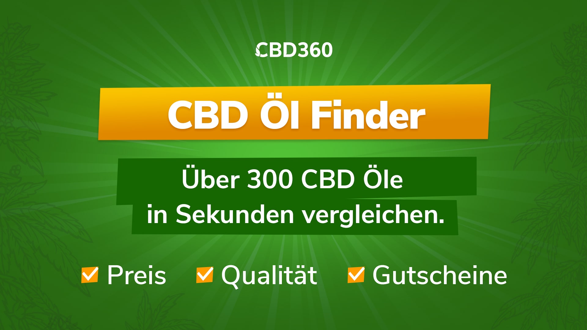 CBD Öl Finder Preisvergleich - Banner
