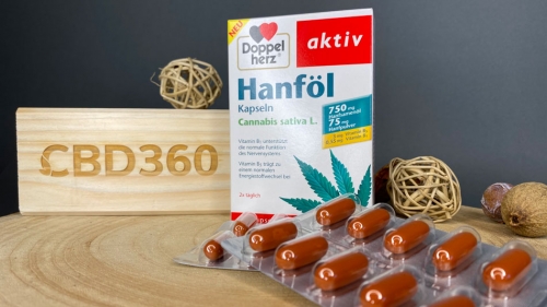 Doppel Herz Hanföl Kapseln