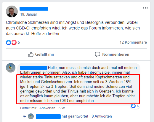 CBD Schmerzen Erfahrungsbericht
