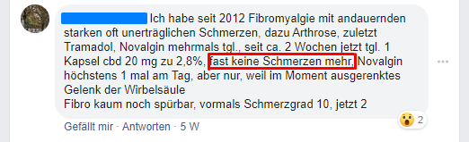 CBD Schmerzen Erfahrungsbericht