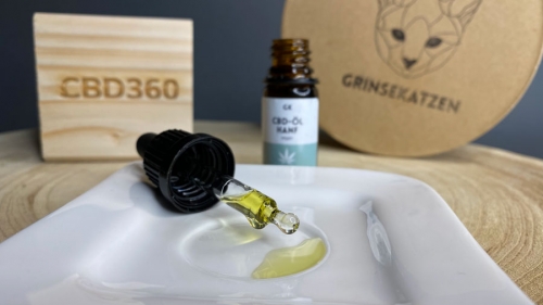 Grinsekatzen CBD Öl Hanf Farbe