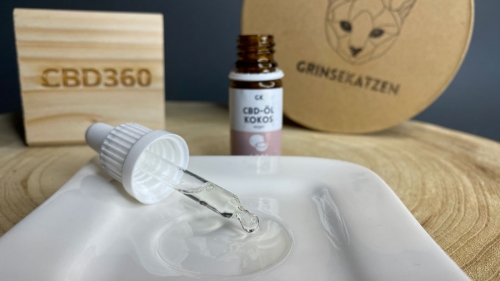 Grinsekatzen CBD Öl Kokos Farbe