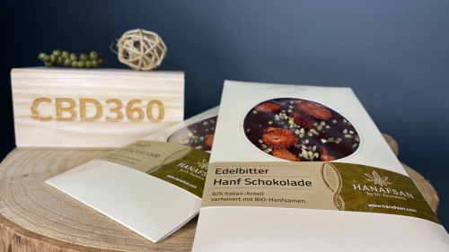 Hanafsam Edelbitter Hanf Schokolade