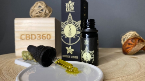 HempCrew CBD Öl Essential line 5% 10ml Vanille farbe