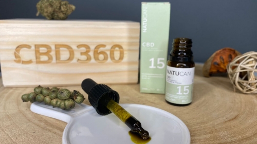 Natucan CBD Öl Curcumin Piperin Farbe