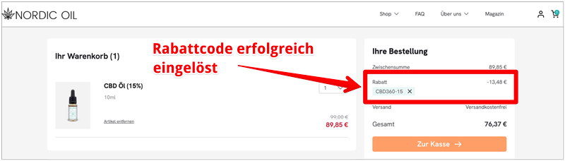 Nordic Oil Rabattcode einlösen